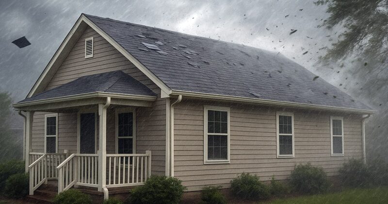 wind storm roof damage in Charlotte