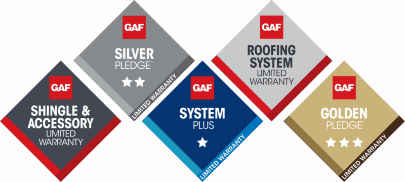 GAF Warranty Badges